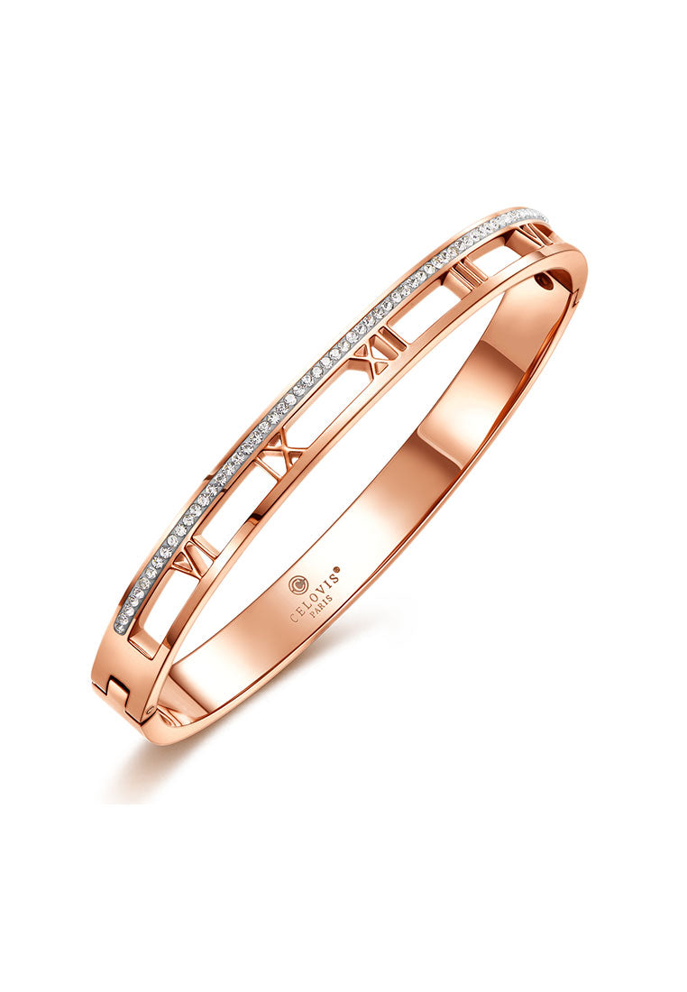 Lucius with Hollow Roman Numeral Bangle – Celovis Jewellery