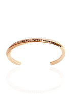 Diantha Enduring Engravable Open Bangle in Rose Gold