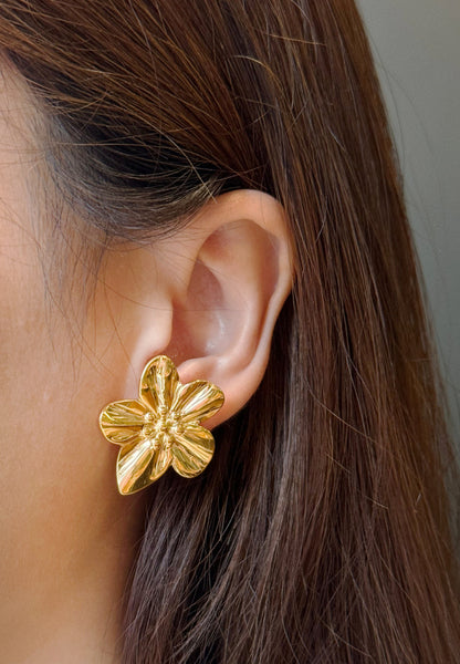 Heather Flower Petal Stud Earrings