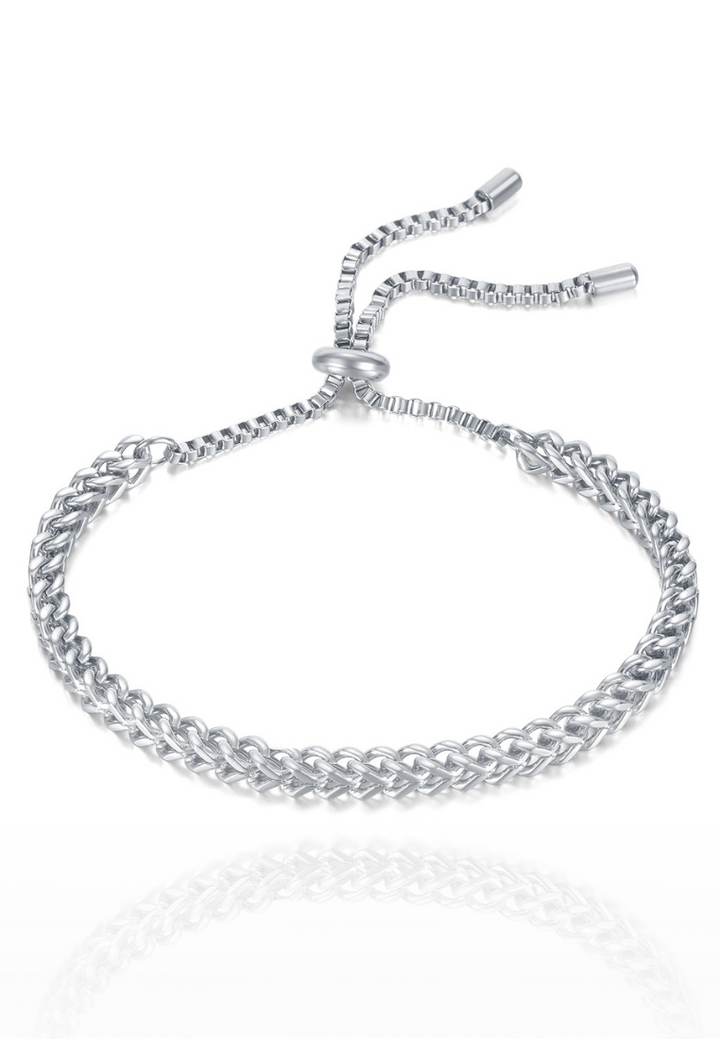 Brianna Twisted Pendant Chain Adjustable Clasp Link Bracelet