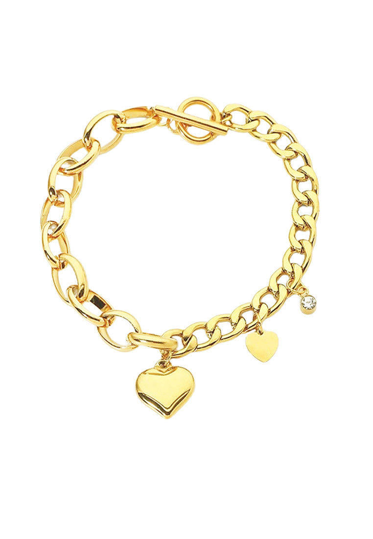 Ardence Heart Bijoux Pendant with Heart Tag Bracelet