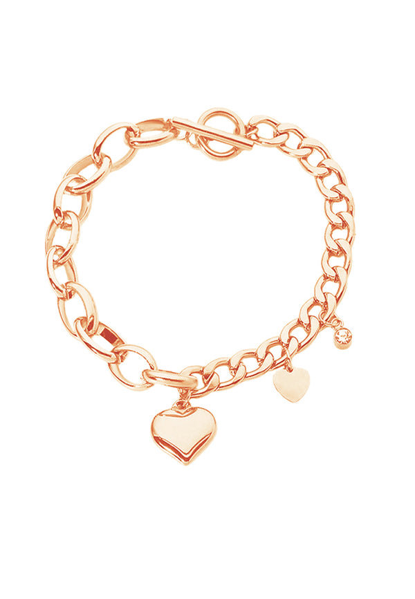 Ardence Heart Bijoux Pendant with Heart Tag Bracelet