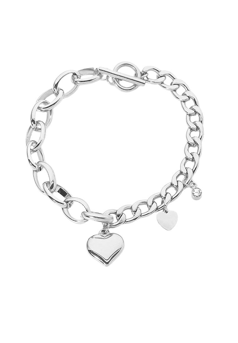 Ardence Heart Bijoux Pendant with Heart Tag Bracelet