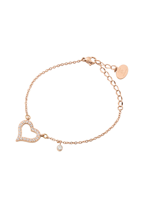 [GIFT WITH PURCHASE] Beloved Heart Pendant Bracelet with 0.5 Carat Diamond