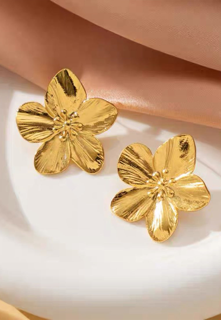 Heather Flower Petal Stud Earrings