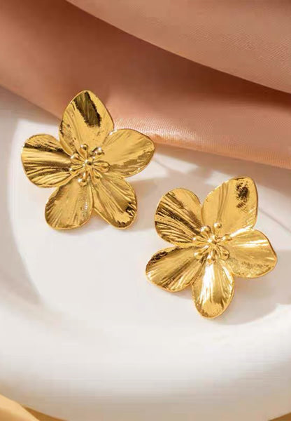 Heather Flower Petal Stud Earrings