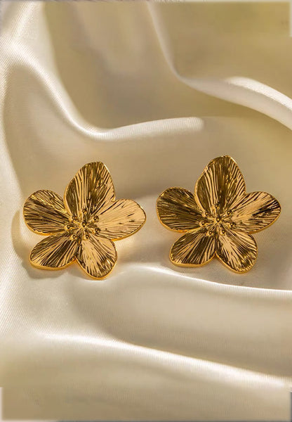 Heather Flower Petal Stud Earrings