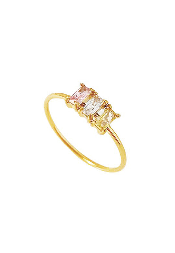 Aurelia Prism Cubic Zirconia Ring in Gold