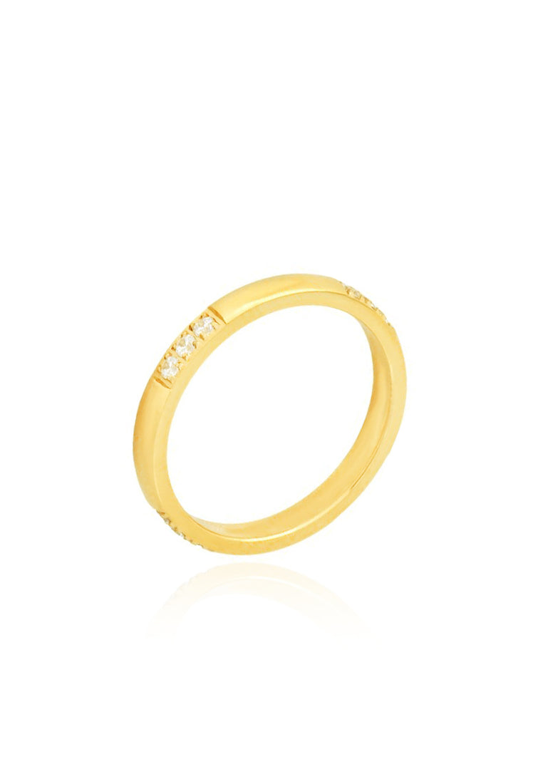 Leona Cubic Zirconia Eternity Band in Gold