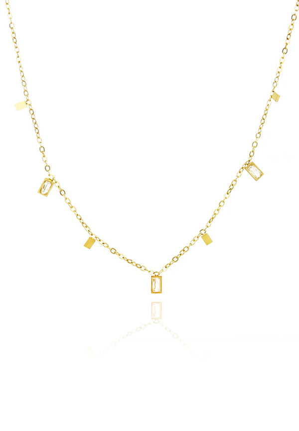 Casca Charms Chain Necklace in Gold