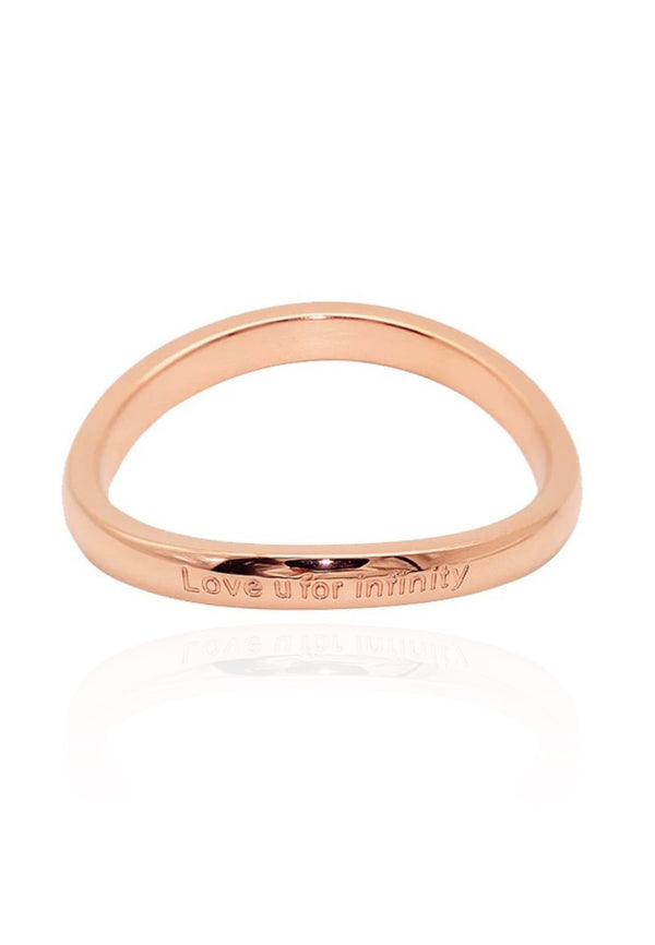 Infi "Love You For Infinity" Curved Single Band Ring