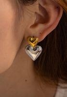 Beloved Heart Engravable Stud Drop Earrings