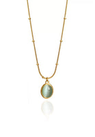 Verde Cat Eye Pendant Chain Necklace in Gold