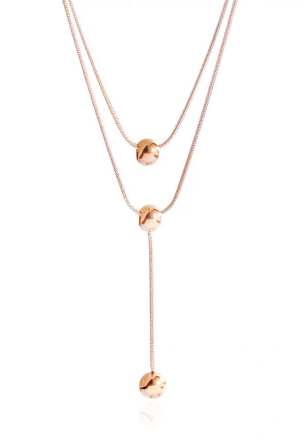 Xanthe Dottie Pendulum Pendant Multi-Chain Necklace in Gold