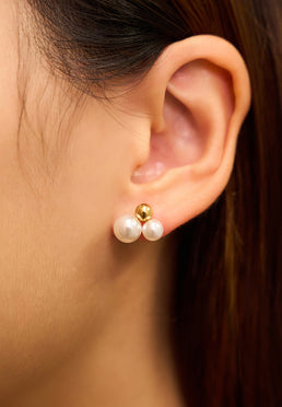 Amity Double Pearl Earrings