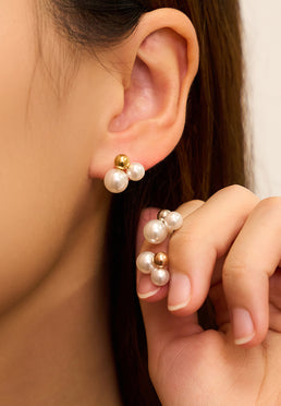 Amity Double Pearl Earrings