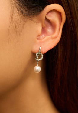 Miquella Pearl Knot Drop Earrings