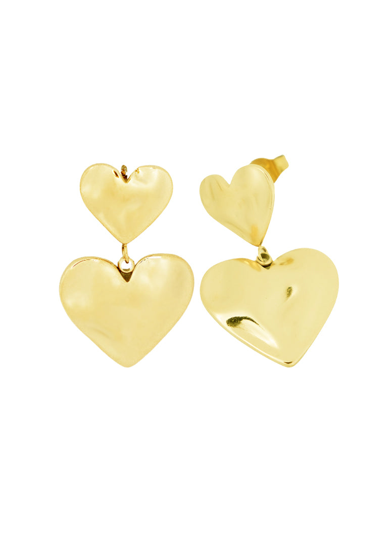 Reflection Double Heart Earrings