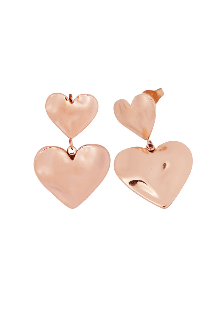 Reflection Double Heart Earrings