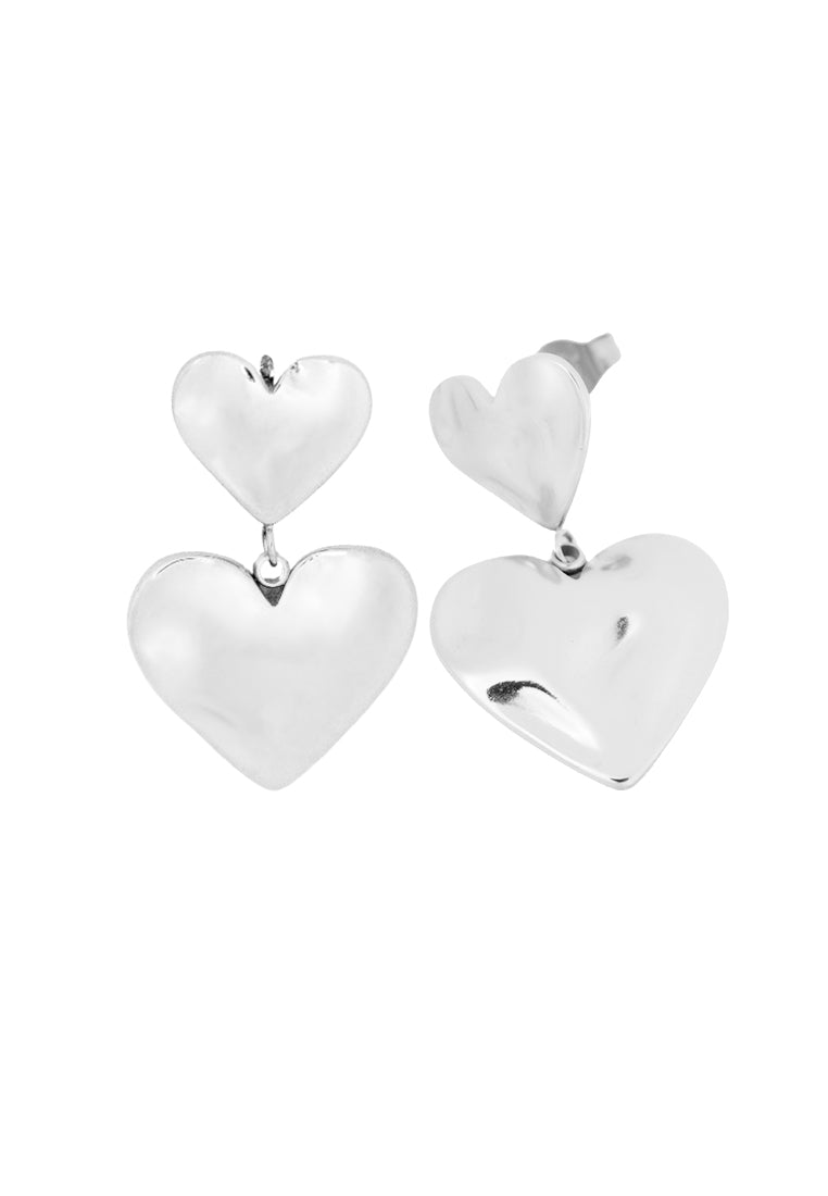 Reflection Double Heart Earrings