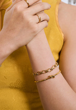 Hope Entwined Knot Bangle