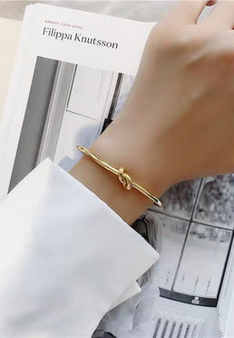 Hope Entwined Knot Bangle