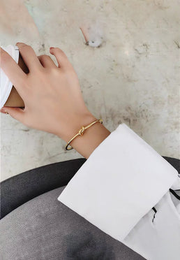 Hope Entwined Knot Bangle