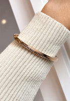 Diantha Enduring Engravable Open Bangle in Rose Gold