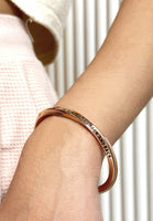 Diantha Enduring Engravable Open Bangle in Rose Gold