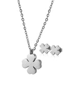 Destiny Dainty Four Leaf Clover Necklace with Earrings Set