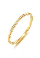 Celovis Brynn Cubic Zirconia Rows on Closed Hinged Bangle