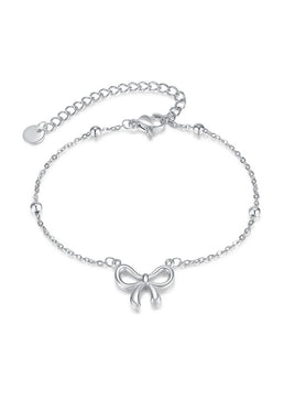 Celovis Chloe Ribbon Pendant on Beads Chain Bracelet