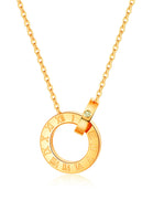 Artemis Interlocking Roman Numeral Ring Necklace