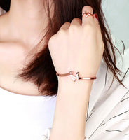 Queen Alexandra Butterfly Rose Gold Bangle