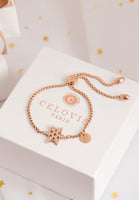 Stellar Snow Crystal Adjustable Slider Clasp Bracelet in Rose Gold [Limited Edition]