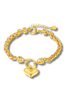 Lovene Heart Love Pendant Bracelet Bundle Set (Free Gia Earrings!)