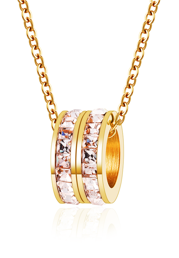 Celovis Jewellery - Eloise Zirconia Twin Rings Necklace