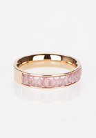 Georgia Princess-Cut Crystal Cryolite Inset Ring in Rose Gold