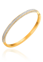 Marilyn Encircling Band of Zirconia Closed Hinged Bangle