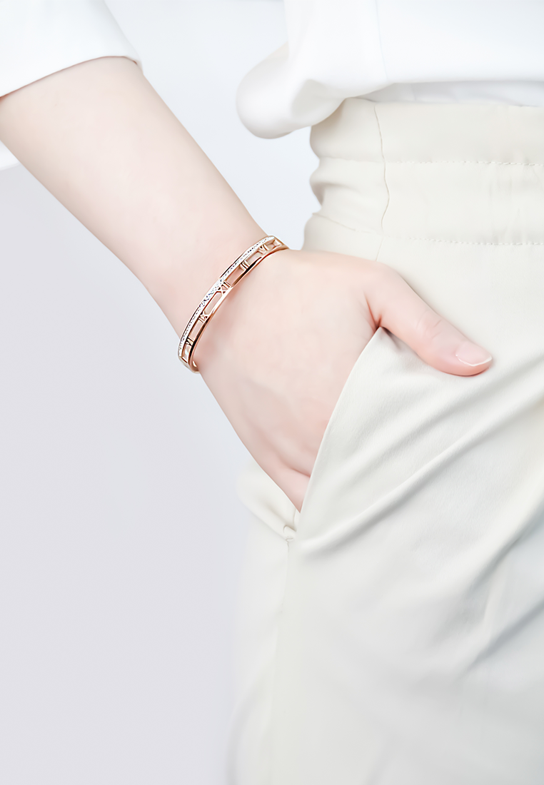 Lucius with Hollow Roman Numeral Bangle