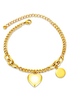 Desiree Heart Bijoux Pendant with Round Tag Bracelet