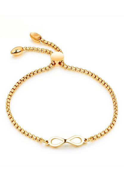 Infinity Endless Love Adjustable Slider Clasp Bracelet