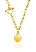 Adora Heart Pendant Toggle Clasp Necklace - Celovis Jewelry